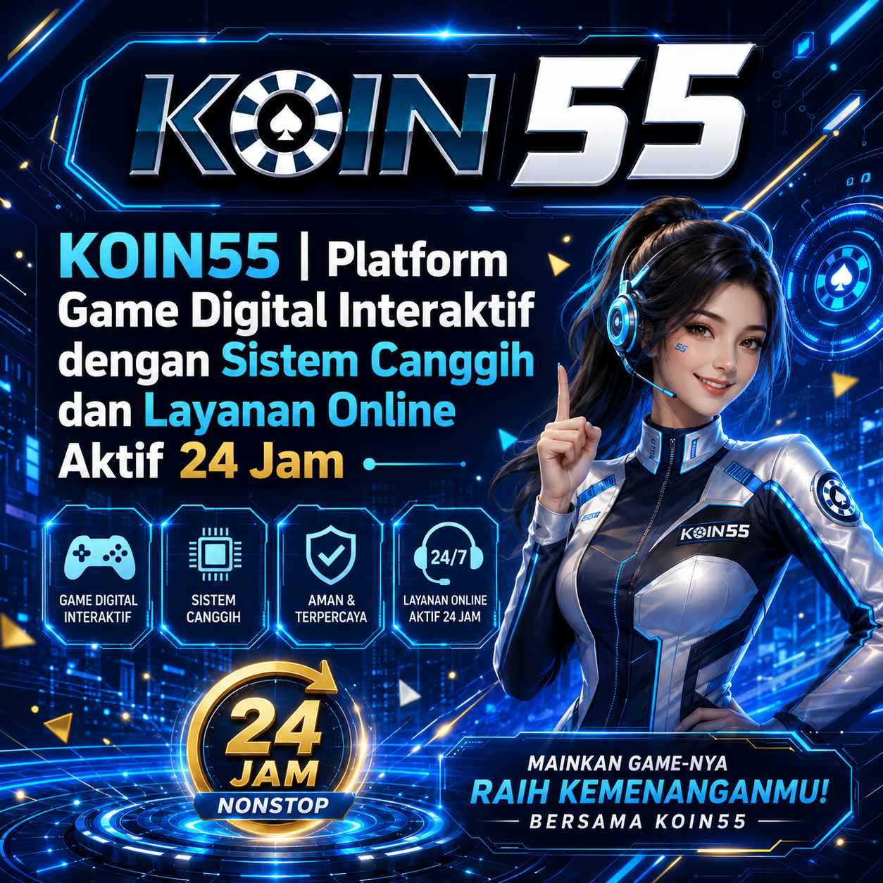 Platform KOIN55 Front Black 